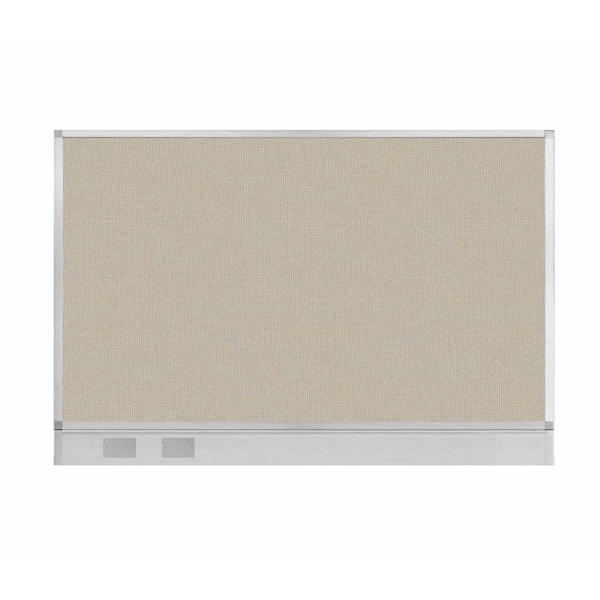 Hush Panel Configurable Cubicle Partition 6' x 4' Sand Fabric w/ Cable Channel